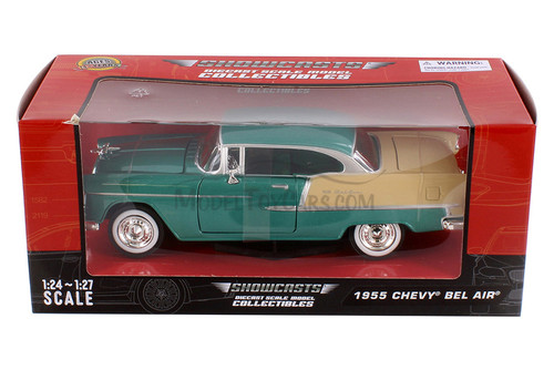 1955 Chevy Bel Air, Green - Showcasts 77229GN - 1/24 Scale Diecast Model Toy Car