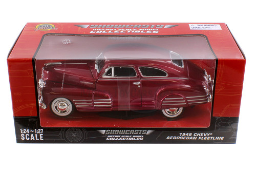 1948 Chevy Aerosedan Fleetline, Red - Showcasts 77266R - 1/24 Scale Diecast Model Toy Car
