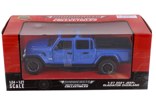 2021 Jeep Gladiator Overland Pickup, Blue - Showcasts 71367BU - 1/27 Scale Diecast Model Toy Car