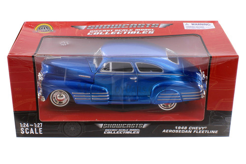 1948 Chevy Aerosedan Fleetline, Blue - Showcasts 77266BU - 1/24 Scale Diecast Model Toy Car