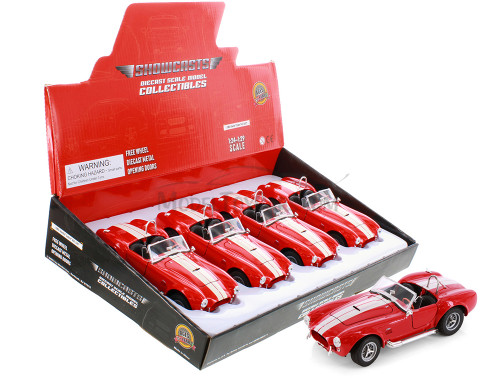 Shelby Cobra 427 SC Convertible, Red - Showcasts® 24002 - 1/24 scale Diecast Model Toy Car