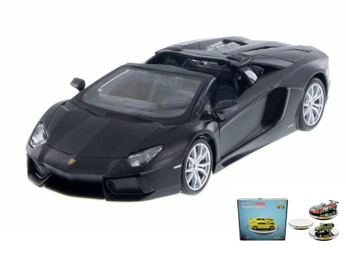Diecast Car w/Rotary Turntable - Lamborghini Aventador LP 700-4 Roadster 1/24 Scale Diecast Car