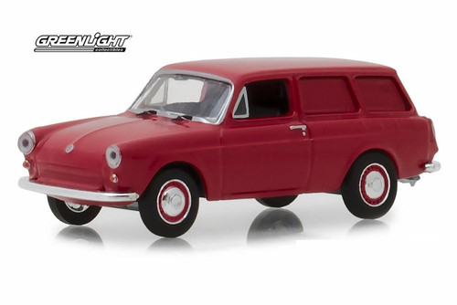 1968 Volkswagen Type 3 Panel Van, Velour Red - Greenlight 29930D/48 - 1/64 scale Diecast Car