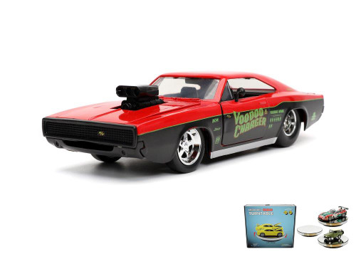 Diecast Car w/Display Turntable - Voodoo Charger 1970 Dodge Charger R/T - 1/24 scale Diecast Car