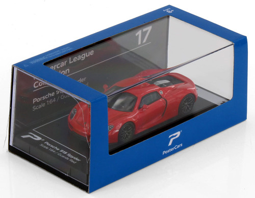 Porsche 918 Spyder, Guards Red - Kinsmart H13-18 - 1/64 Scale Diecast Model Toy Car