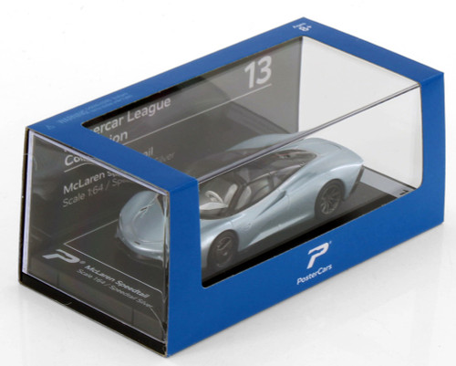 McLaren Speedtail, Silver - Kinsmart H13-18 - 1/64 Scale Diecast Model Toy Car