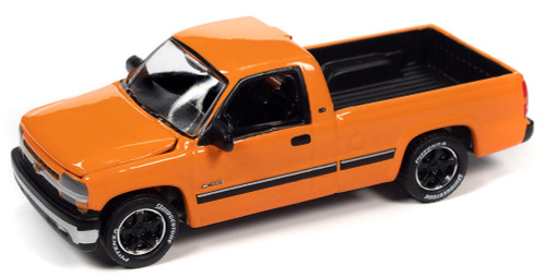 2002 Chevy Silverado Pickup, Tangier Orange - Johnny Lightning JLCG030/48A - 1/64 Scale Diecast Car