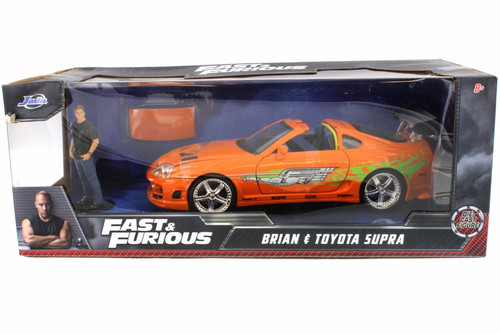 Toyota Supra w/Brian Figure, Fast & Furious - Jada Toys R-22865 - 1:24 Scale Diecast Model Toy Car