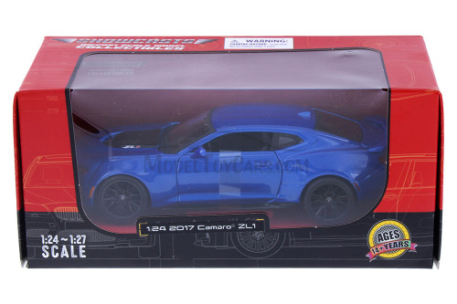 2017 Chevy Camaro ZL1 Hardtop, Blue - Showcasts 38512BU - 1/24 Scale Diecast Model Toy Car