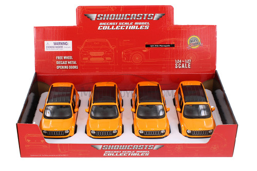2017 Jeep Renegade SUV, Orange - Showcasts 37282 - 1/24 Scale Set of 4 Diecast Model Toy Cars