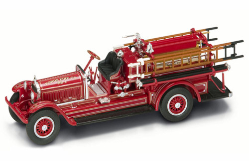 1924 Stutz Model C Fire Engine Fords Fire Co. No.1, Red - Yatming 43006 - 1/43 Scale Diecast Model Toy Car