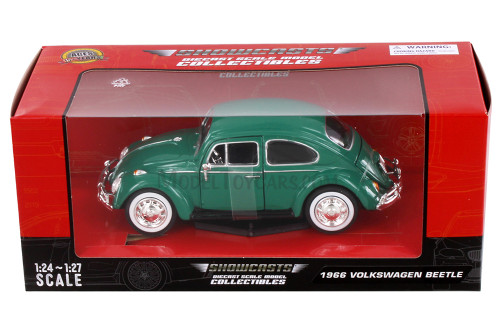 1966 Volkswagen Beetle Hardtop, Green - Showcasts 77223GN - 1/24 Scale Diecast Model Toy Car