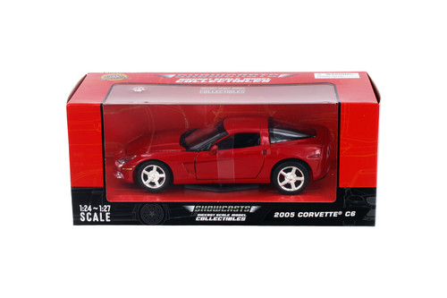 2005 Chevy Corvette C6 Hardtop, Red - Showcasts 77270R - 1/24 Scale Diecast Model Toy Car