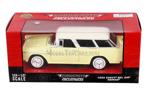 1955 Chevy Bel Air Nomad Hardtop, Yellow - Showcasts 77248YL - 1/24 Scale Diecast Model Toy Car