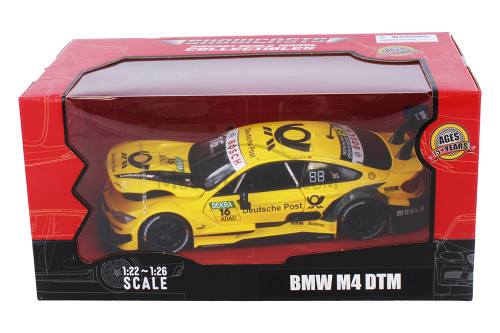 BMW M4 DTM, Yellow - Showcasts 68256YL - 1/24 Scale Diecast Model Toy Car