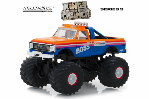 1972 Chevy K-10 Monster Truck, AM/PM Boss - Greenlight 49030B/48 - 1/64 Scale Diecast Model Toy Car