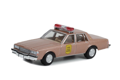 Iowa State Patrol 1987 Chevy Caprice , Beige/Tan - Greenlight 43010B/48 - 1/64 Scale Diecast Car