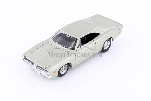 1969 Dodge Charger R/T Hardtop, Beige/Tan - Showcasts 37256 - 1/25 Scale Diecast Model Toy Car