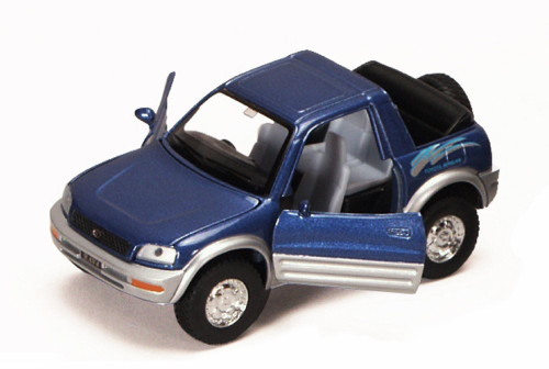 Toyota Rav4 Cabriolet, Blue - Kinsmart 5011D - 1/32 Scale Diecast Model Toy Car