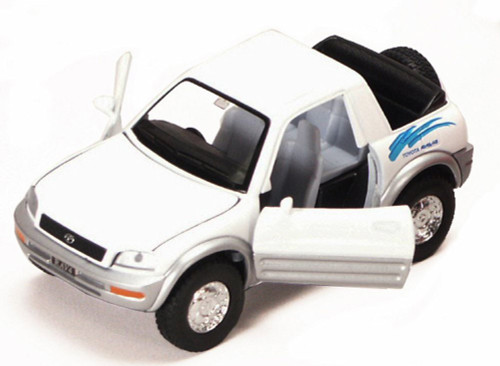Toyota Rav4 Cabriolet, White - Kinsmart 5011D - 1/32 Scale Diecast Model Toy Car