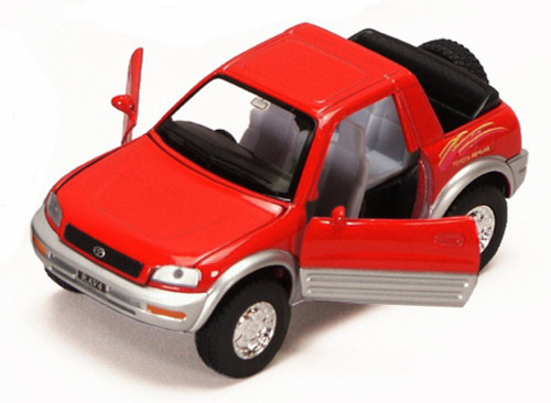 Toyota Rav4 Cabriolet, Red - Kinsmart 5011D - 1/32 Scale Diecast Model Toy Car