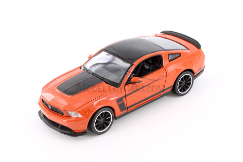 2012 Ford Mustang Boss 302 Hardtop, Orange - Showcasts 37269 - 1/24 Scale Diecast Model Toy Car