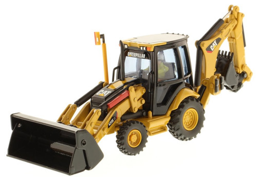 Caterpillar 420E Centre Pivot Backhoe Loader, Yellow - Diecast Masters 85143C - 1/50 scale Diecast Vehicle Replica