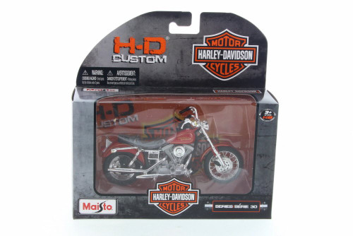 1997 Harley Davidson FXDL Dyna Low Rider, Red - Maisto 31360-30 - 1/18 Scale Diecast Model Toy Car