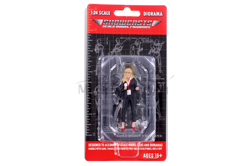 On Air Figure 1, Show Interviewer, Black - Showcasts AD-24401 - 1/24 Scale Diorama Figurine