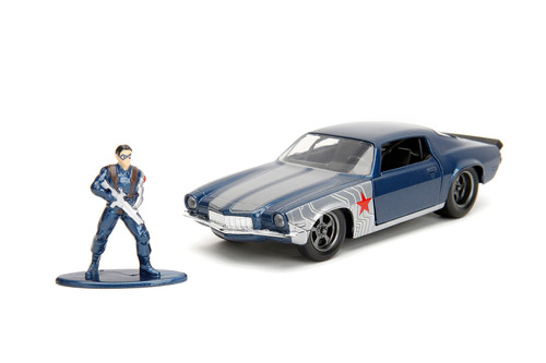 1973 Chevy Camaro w/Winter Soldier Figure, Marvel Avengers - Jada Toys 33073 - 1/32 Scale Model Car