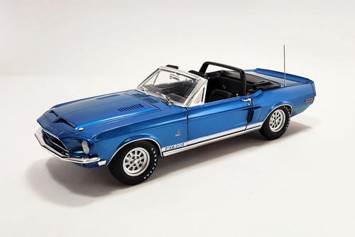 1968 Shelby GT500 Convertible, Acapulco Blue - Acme A1801848 - 1/18 Scale Diecast Model Toy Car