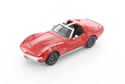 1970 Chevy Corvette T-Top, Red - Showcasts 37202 - 1/24 Scale Diecast Model Toy Car (1 Car, No Box)