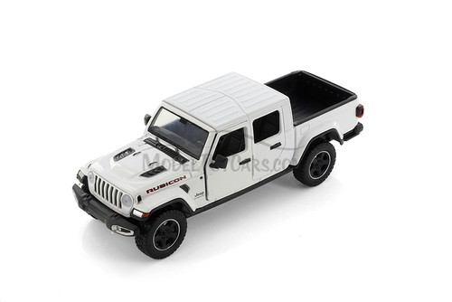 2021 White Jeep Gladiator Rubicon Pickup Truck, Showcasts 71368D - 1/27 Scale Diecast Model Toy Car (1 car, no box)