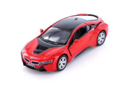 BMW i8 Hard Top, Red - Kinsmart 5379DA - 1/36 scale Diecast Model Toy Car