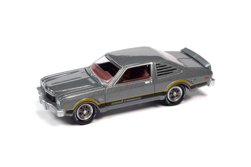 1976 Plymouth Volare Road Runner, Silver - Johnny Lightning JLSP197/24B - 1/64 scale Diecast Car
