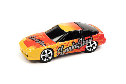 1990 Nissan 240SX Custom, Yellow /Orange - Johnny Lightning JLSP254/24B - 1/64 Scale Diecast Car