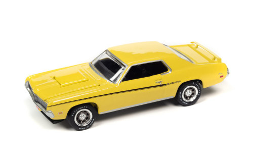 1969 Mercury Cougar Eliminator, Yellow - Johnny Lightning JLSP246/24B - 1/64 Scale Diecast Car