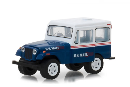 US Mail 1971 Jeep DJ-5, Blue - Greenlight 37150C/48 - 1/64 Scale Diecast Model Toy Car