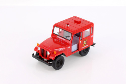 1971 Jeep DJ-5B Firefighter Edition, Red - Kinsmart 5433DPR - 1/26 Scale Diecast Model Toy Car