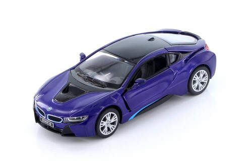 BMW i8 Hard Top, Blue - Kinsmart 5379DA - 1/36 scale Diecast Model Toy Car