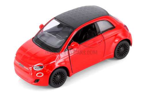 Fiat 500e, Red - Kinsmart 5440D - 1/28 Scale Diecast Model Toy Car
