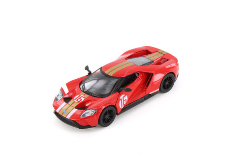 2017 Ford GT Heritage Edition, #16 - Kinsmart 5448D - 1/38 Scale Diecast Model Toy Car