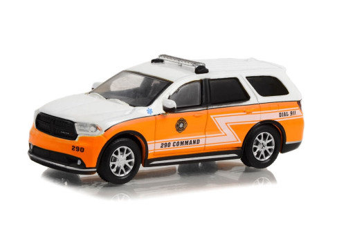 2019 Dodge Durango Paramedic, White /Orange - Greenlight 67040D/48 - 1/64 Scale Diecast Car