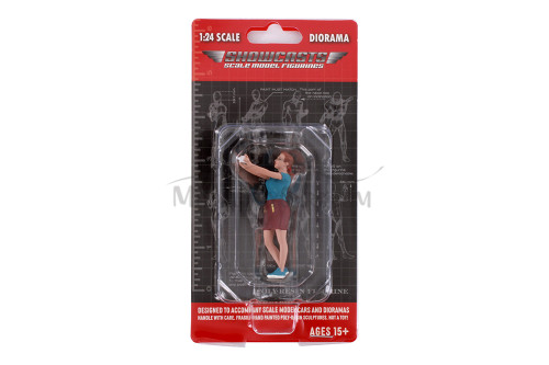 Figure 18 Series 1 #702, Blue /Brown - Showcasts AD-24702 - 1/24 Scale Diorama Figurine