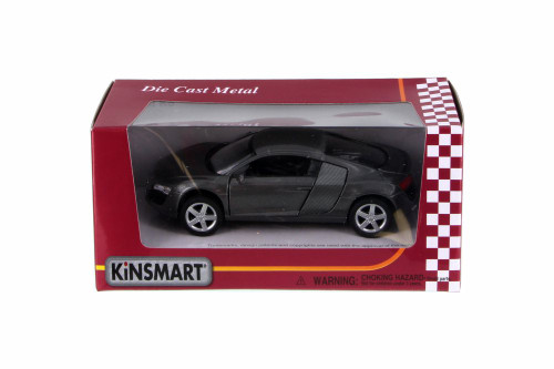 Audi R8, Gray - Kinsmart 5315WGY - 1/36 Scale Diecast Model Toy Car