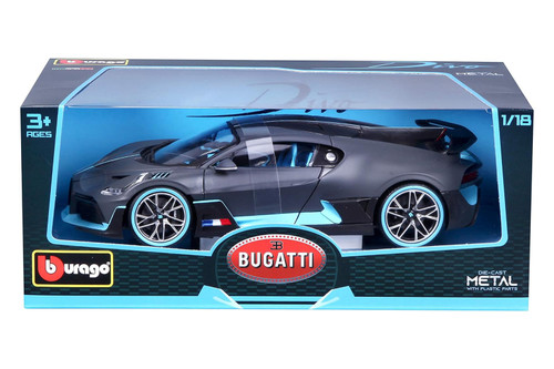 Bugatti Divo Hardtop, Blue /Matte Black - Bburago 11045BU - 1/18 Scale Diecast Model Toy Car