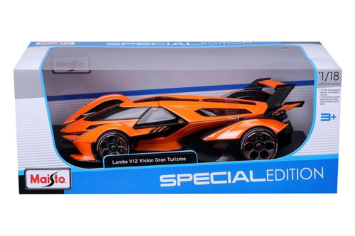 Lamborghini V12 Vision Gran Turismo, Orange - Maisto 31454OR - 1/18 Scale Diecast Model Toy Car