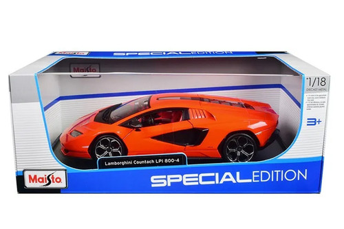 Lamborghini Countach LPI 800-4 Hardtop, Orange - Maisto 31459OR - 1/18 Scale Diecast Model Toy Car