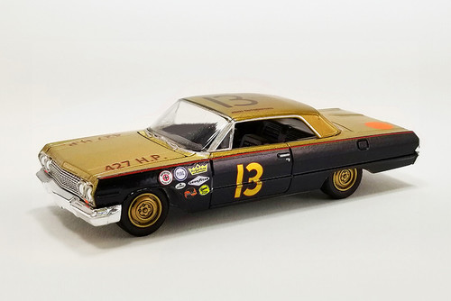 1963 Chevy Impala #13, Johnny Rutherford Smokey Yunick's Garage, Greenlight GL51504, 1/64 Scale Car
