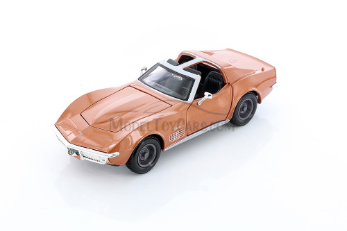 1970 Chevy Corvette T-Top, Orange - Showcasts 37202/2 - 1/24 Scale Diecast Model Toy Car (1 Car, No Box)